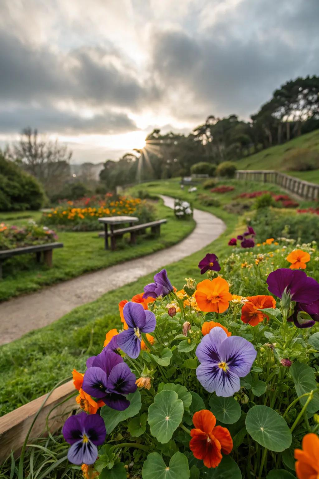 Edible blossoms including color and taste to your herbal teas.