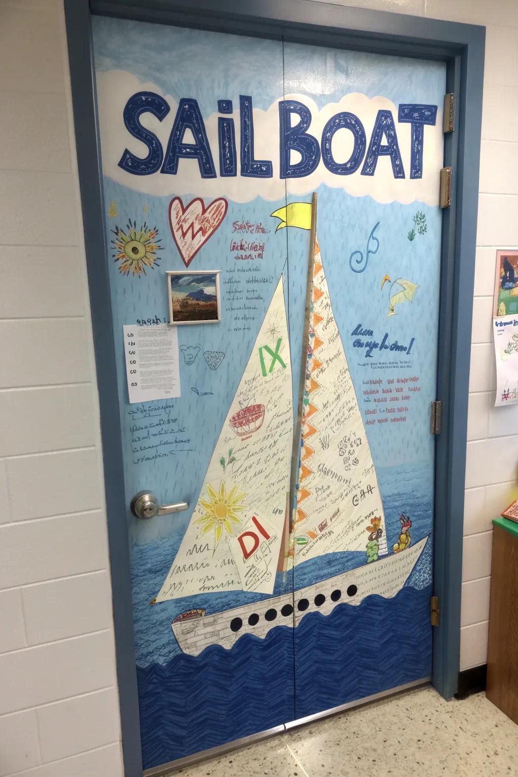 Sail into success with a nautical-themed appreciation door.