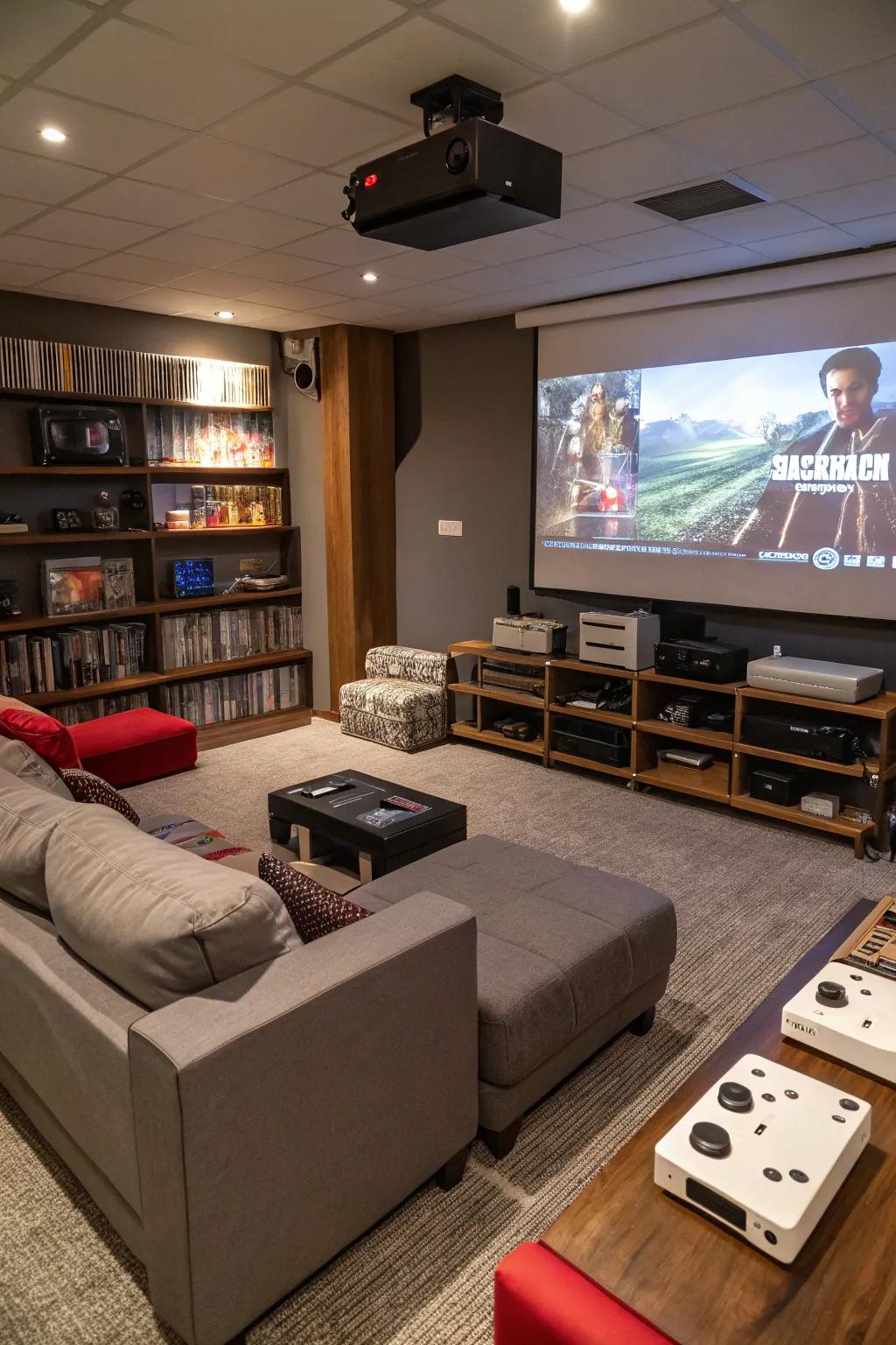 A projector offers a bigger and better viewing experience.