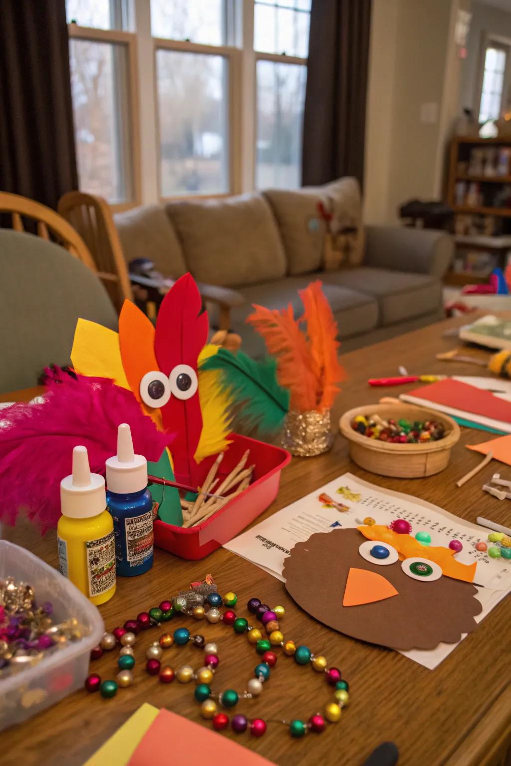 Handcrafted Thanksgiving trinkets bestowing celebratory charm to domestic embellishments.