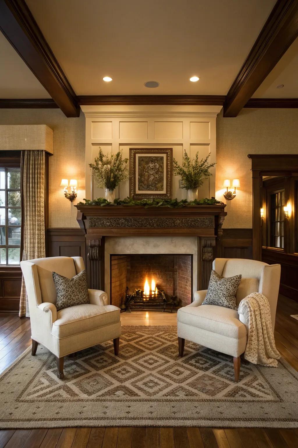 Symmetrical arrangements offer harmony and balance.