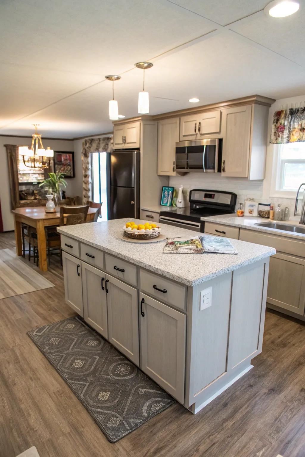 A multi-functional island becomes the heart of your kitchen.