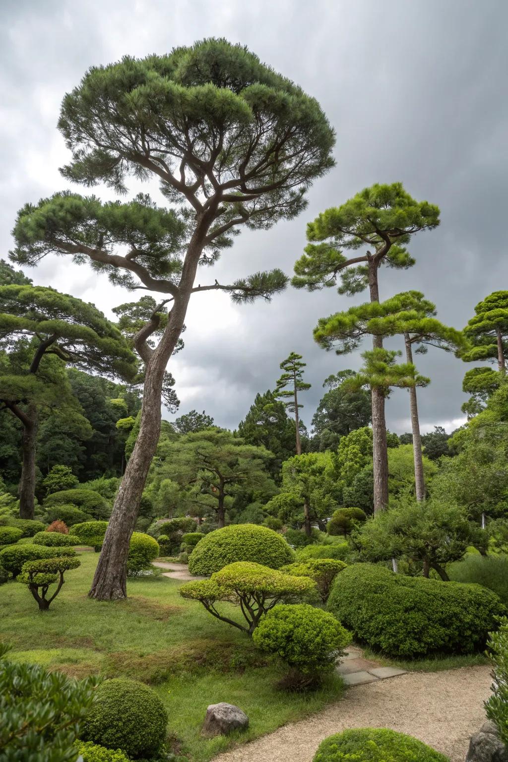 Add depth and interest with a multi-layered tree canopy.