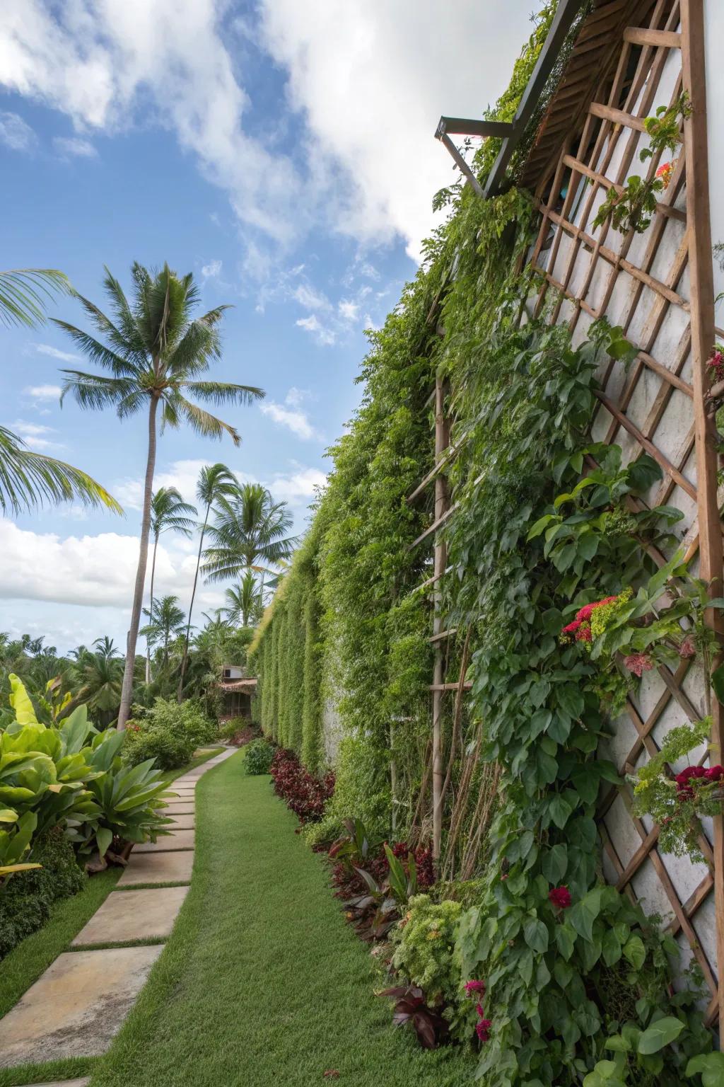 Skyward plots injecting lush verdure into limited expanses.