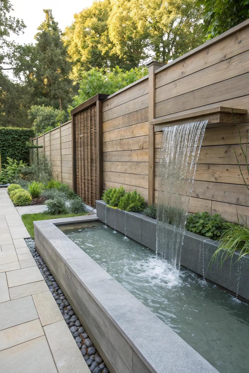 Liquid walls turn fences into stunning focal points.