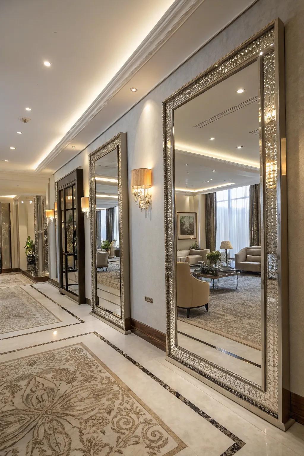 Reflectors enhance the room by reflecting light and adding depth.