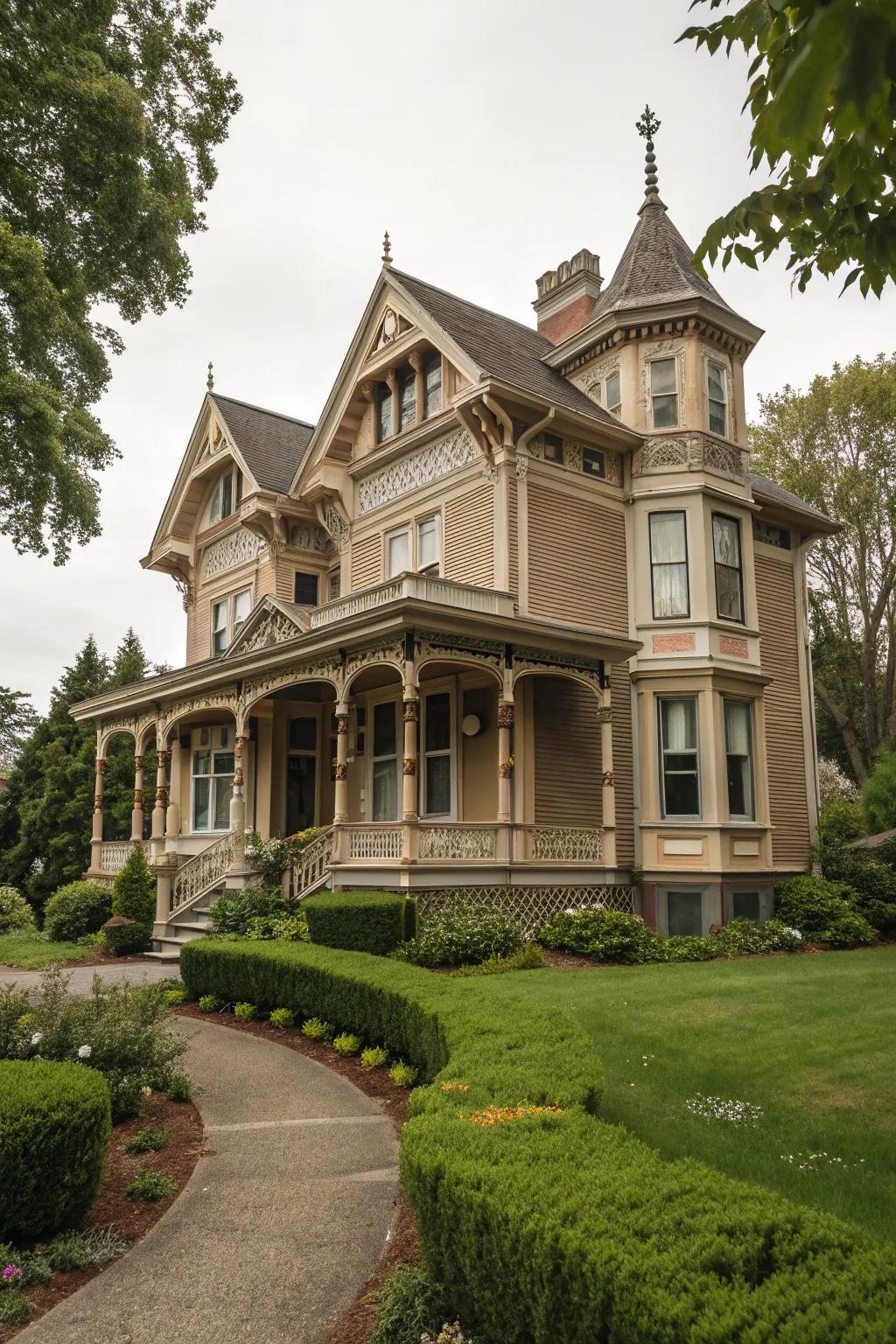 Modern neutrals work perfectly with traditional Victorian parts.