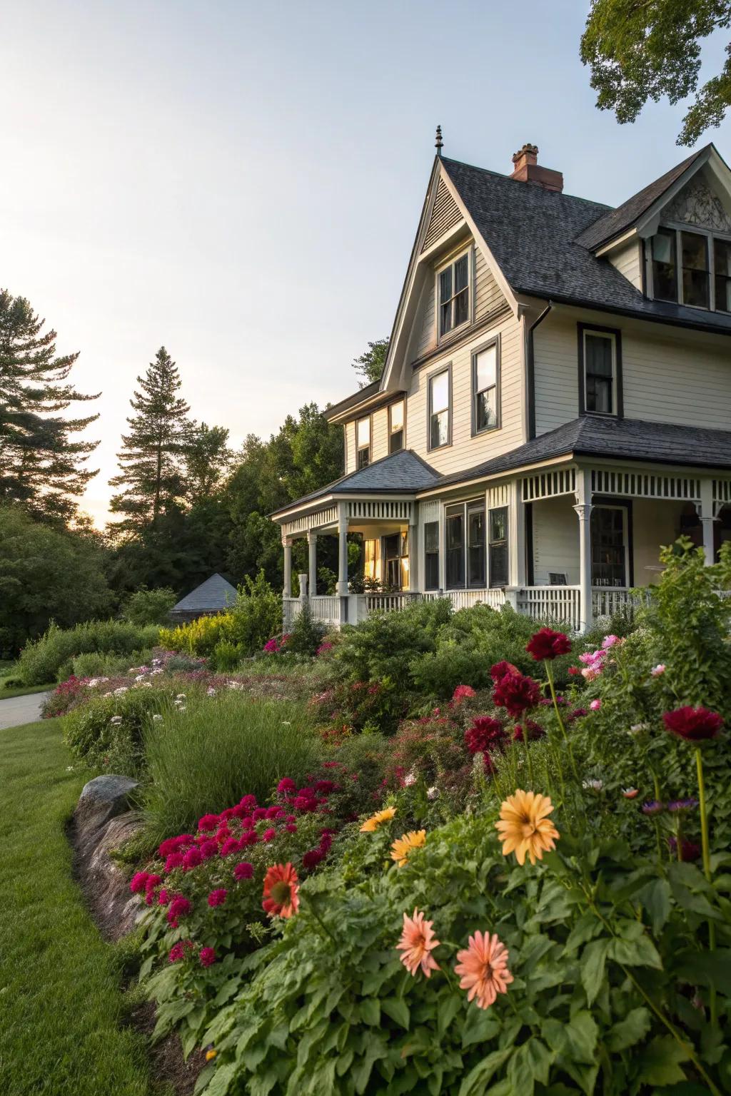 Contrasting trim elegantly emphasizes your home’s structural details.