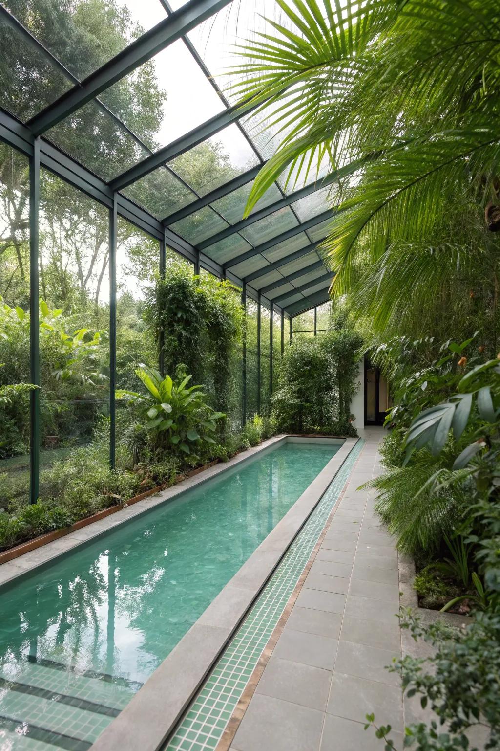 A private enclosure offers seclusion and extends your pool season.
