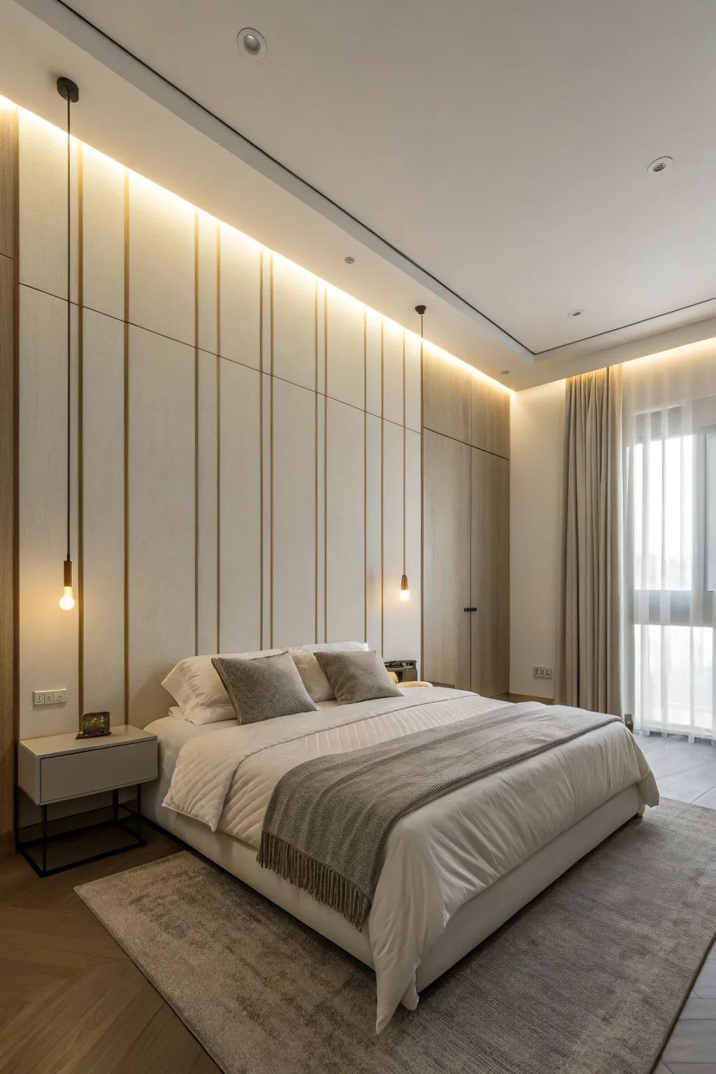 Simple designs encourage a serene atmosphere.