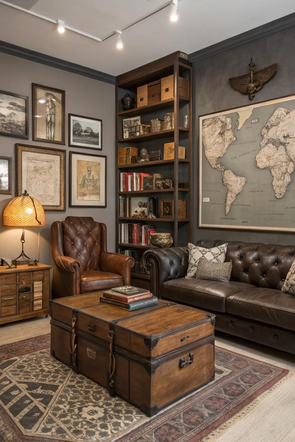 Unique decorations personalize your living area and showcase your interests.