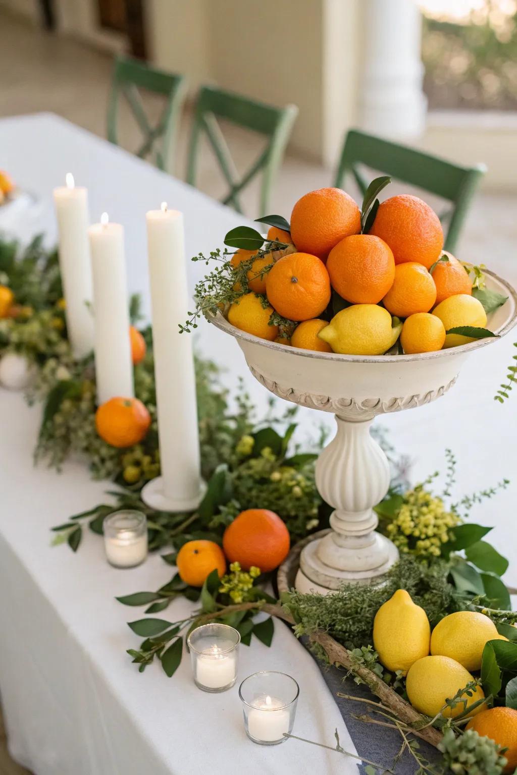 Surprising citrus touches featuring oranges and lemons