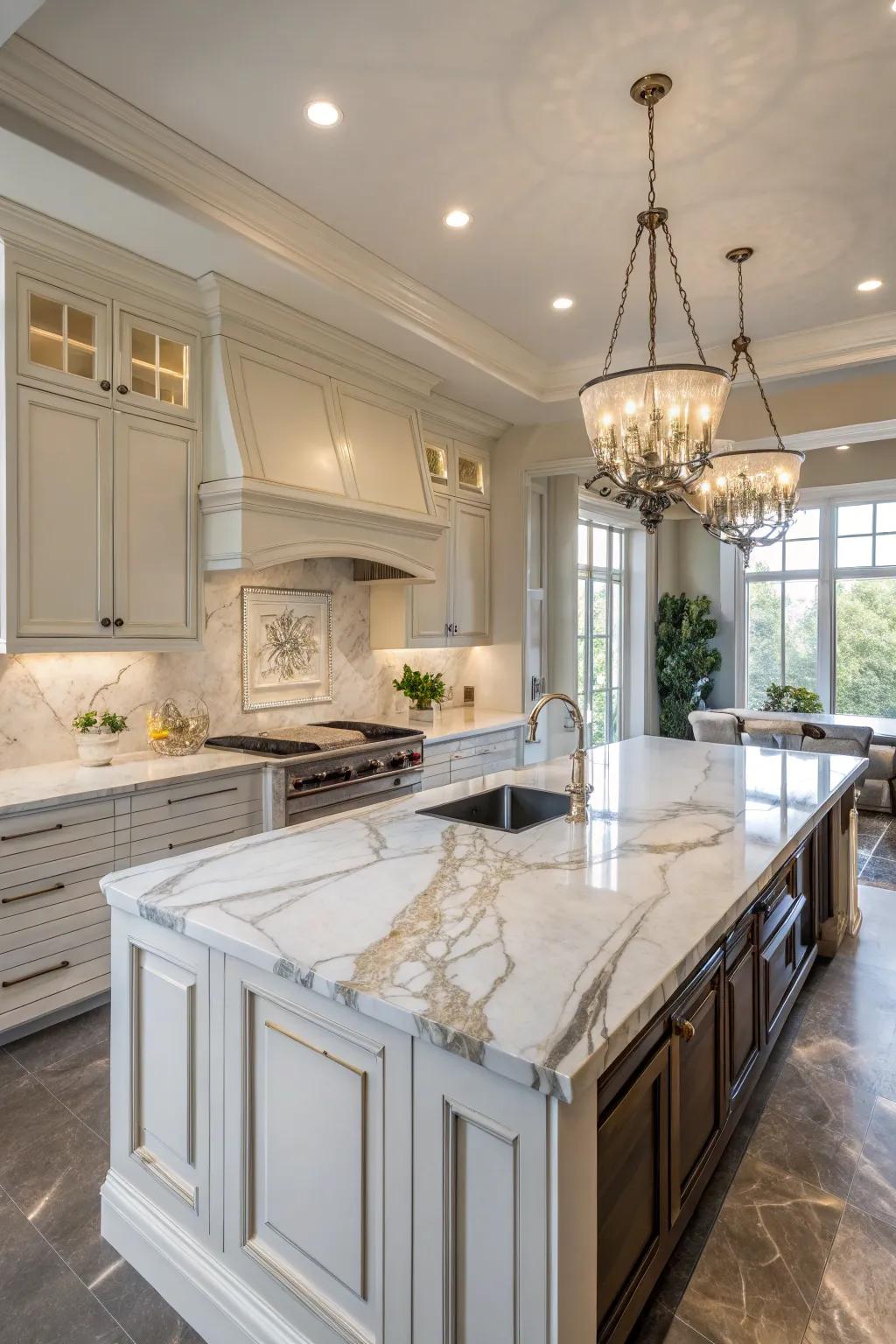 Quartzite countertops offer stunning allure and outstanding endurance.