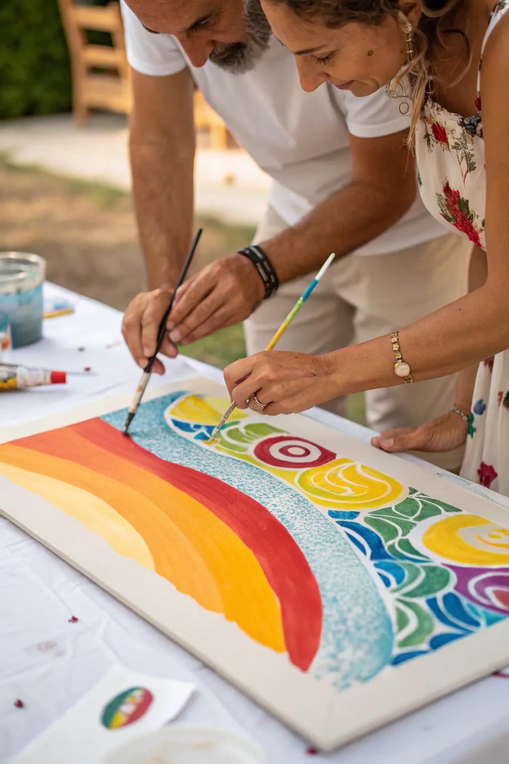 A collaborative artwork capturing the essence of your bond.