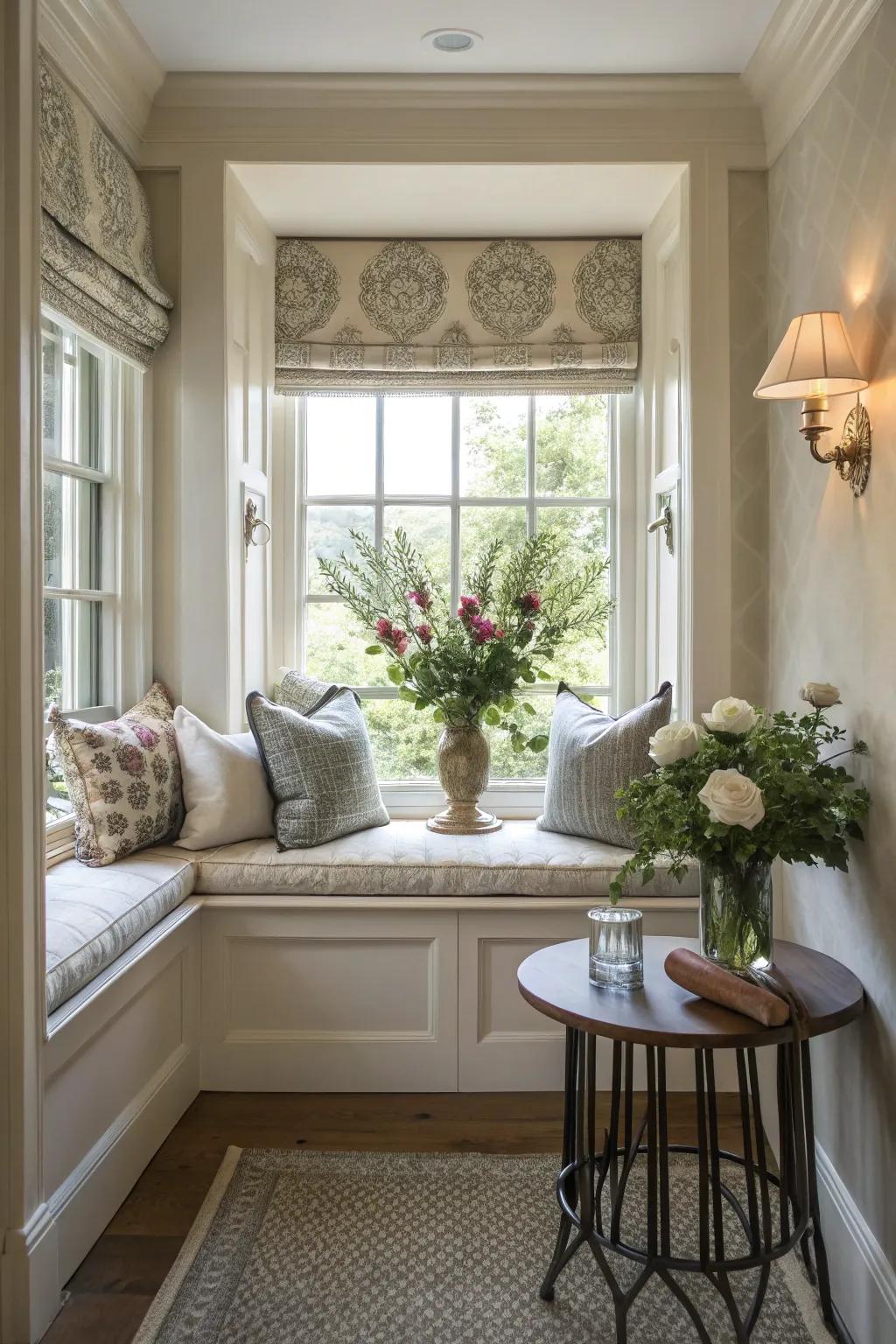 A window space showcasing symmetrical design features.