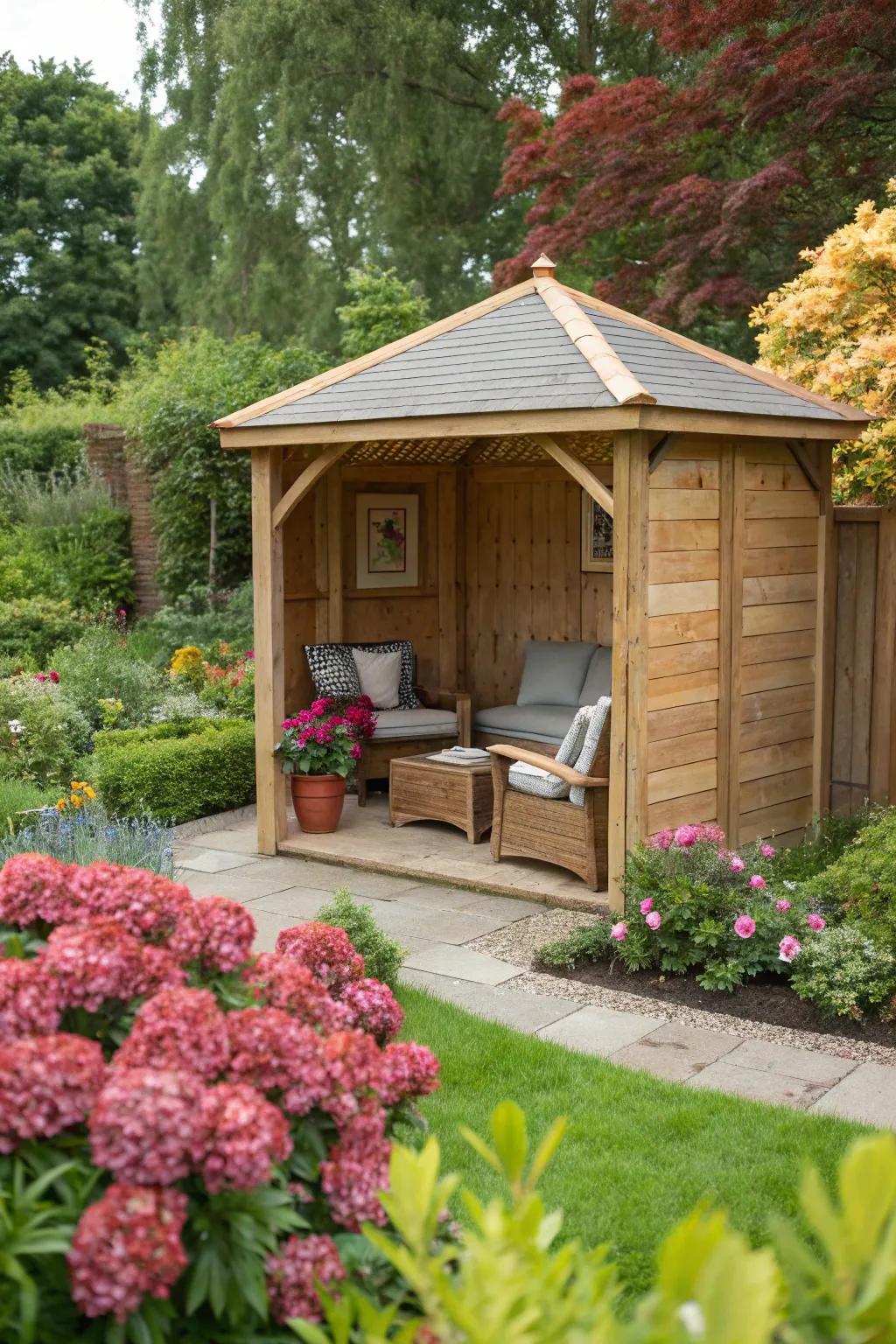 Create your personal retreat using a timber shelter.