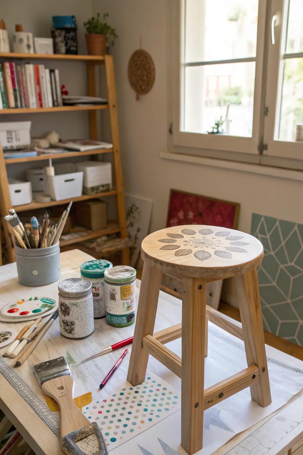 A DIY hardwood stool project allows for personalized creativity.