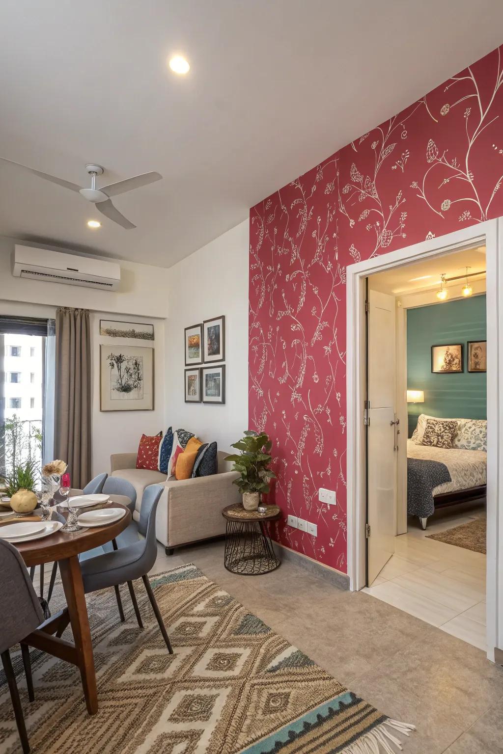 A feature wall creates a bold statement in any room.