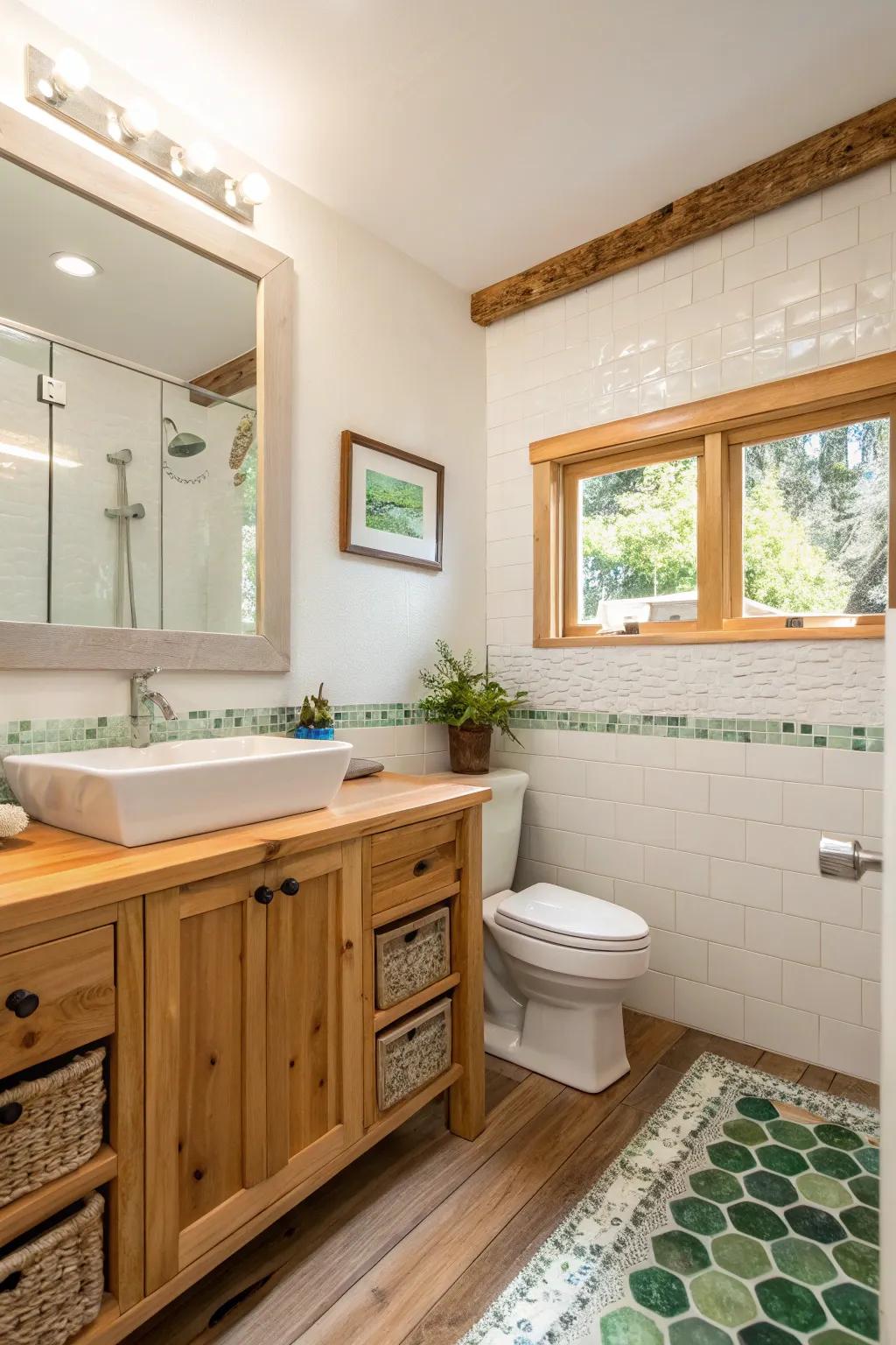 Eco chic materials bringing sustainability and style together.