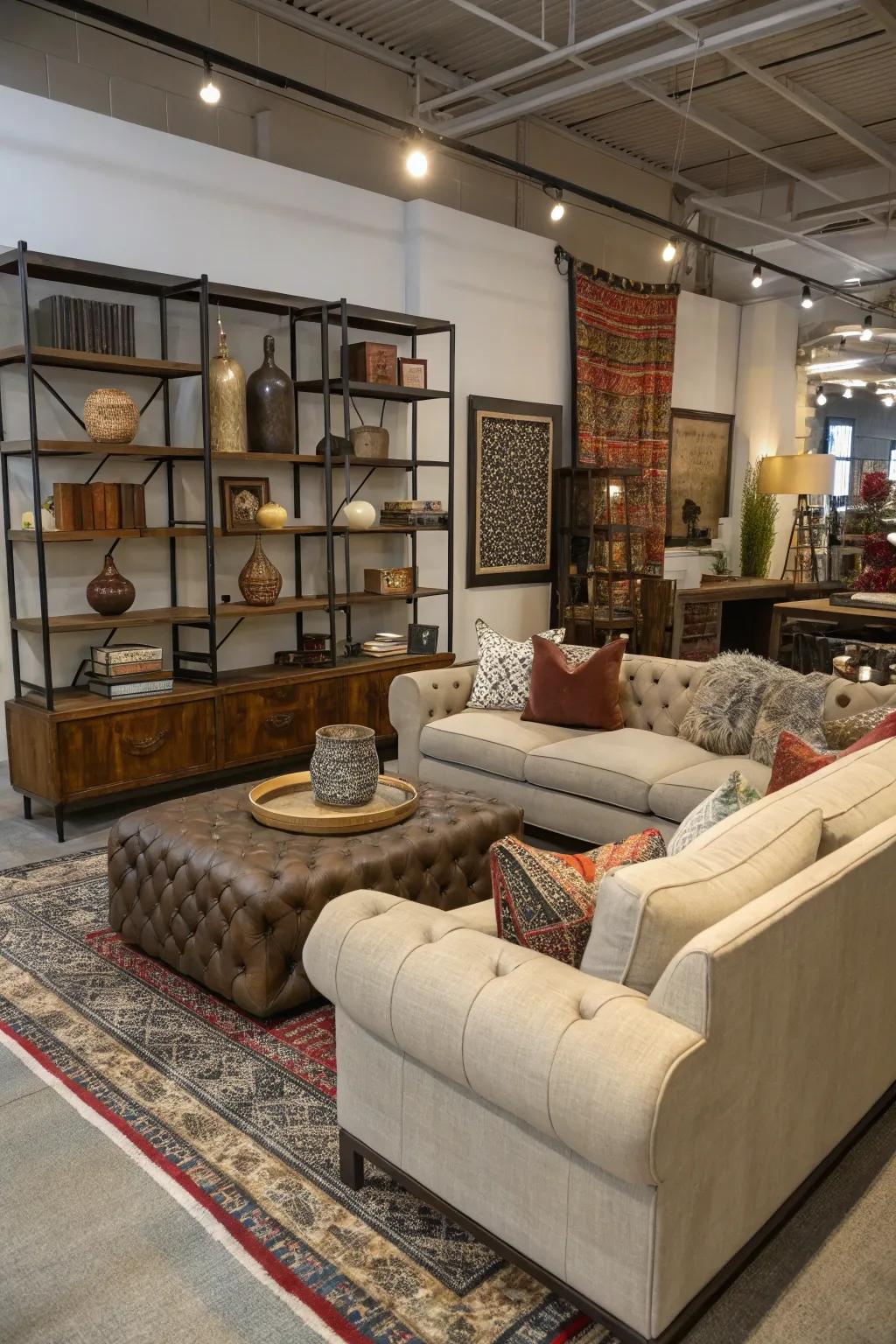 Playing with size and shapes brings visual intrigue.