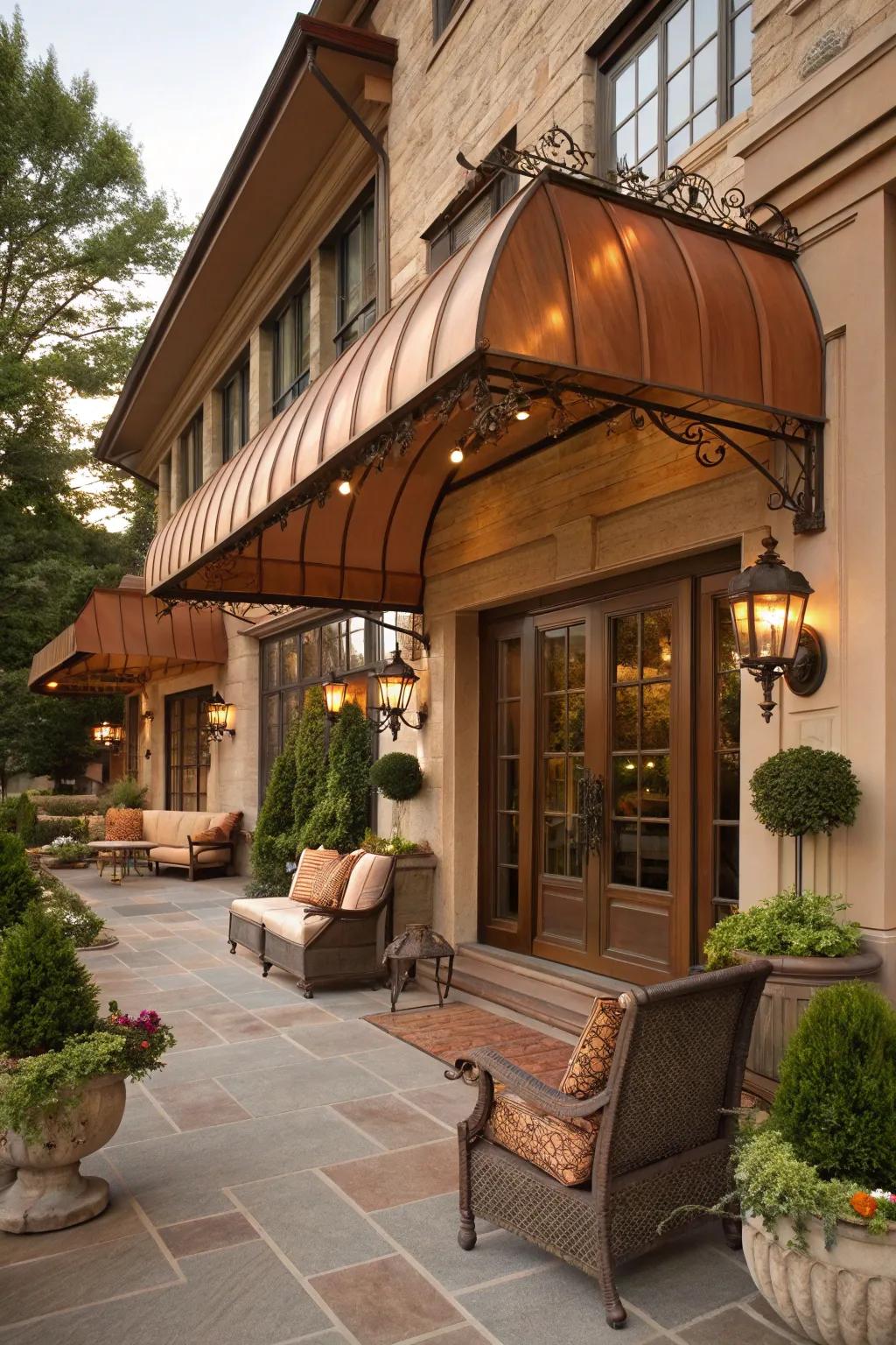 Realize lasting elegance using a copper covering.