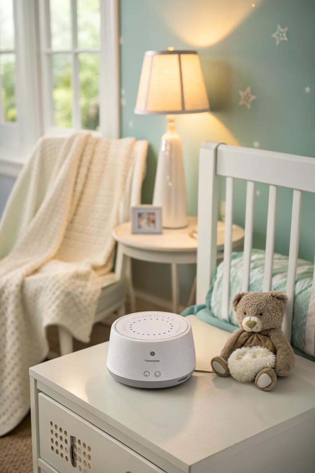 In a shared bedroom environment, a white noise machine can improve sleep quality.