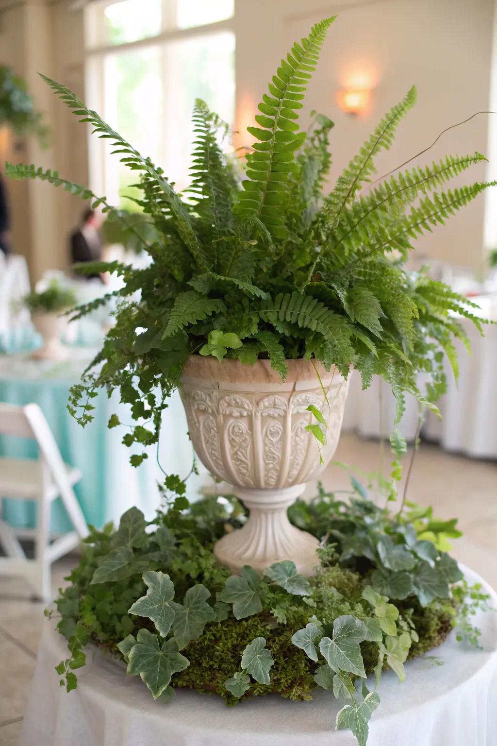 Potted greenery adds a fresh, natural vibe to your decor.