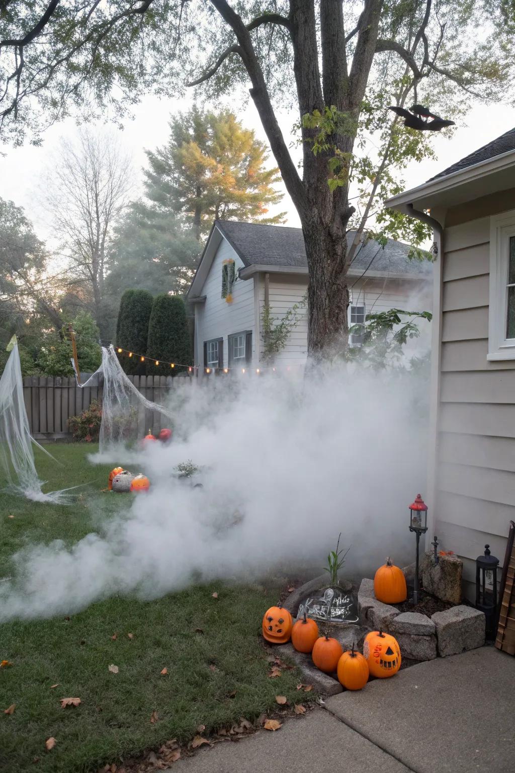 A mystical mist transforms your backyard into a scene from a ghost story.
