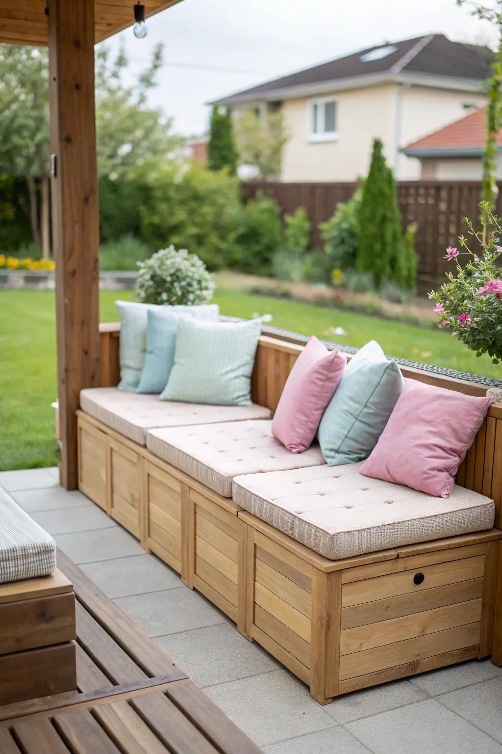 Seating provides space.