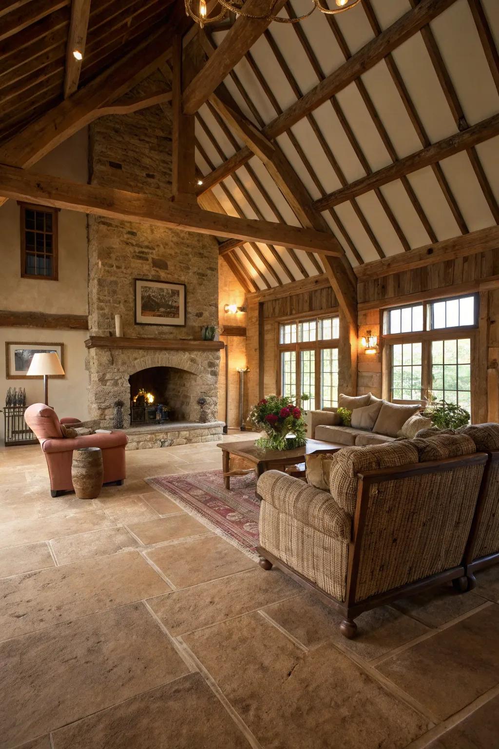 Earth-based floors provide natural shielding and warmth.