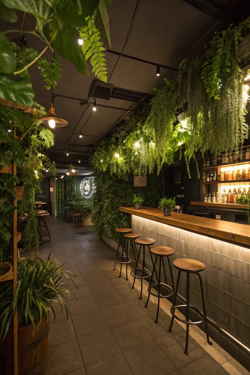 Greenery injects energy and freshness into your bar.