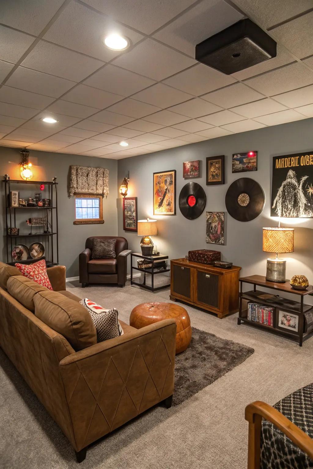 Classic décor appends allure and personality to your home theater.