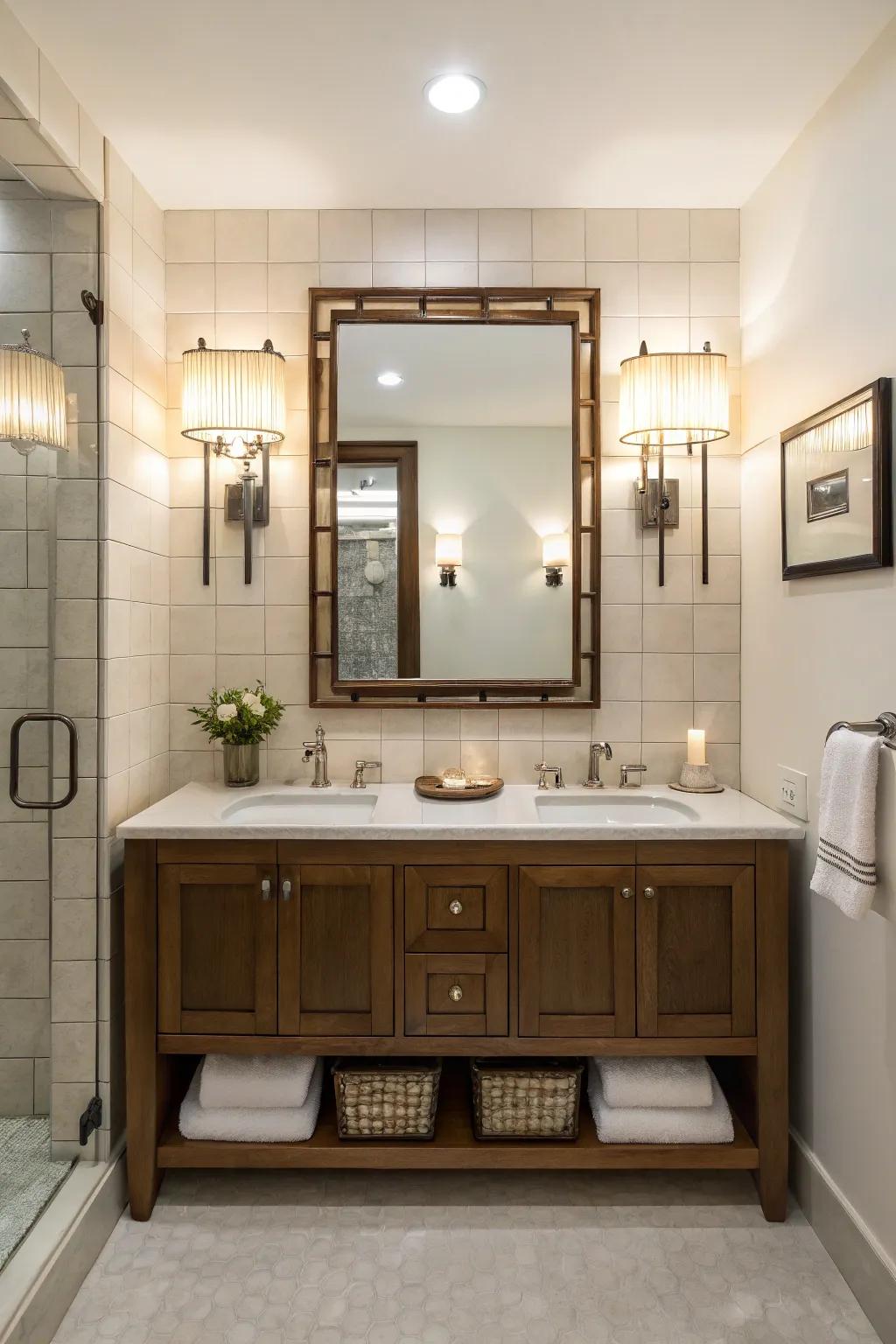 Irregular sconces add playfulness and uniqueness.