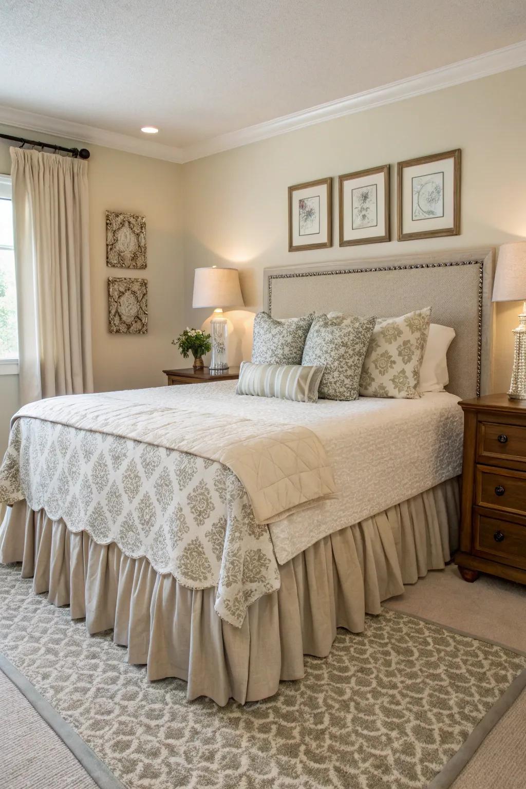 Muted tones provide timeless style and versatility.