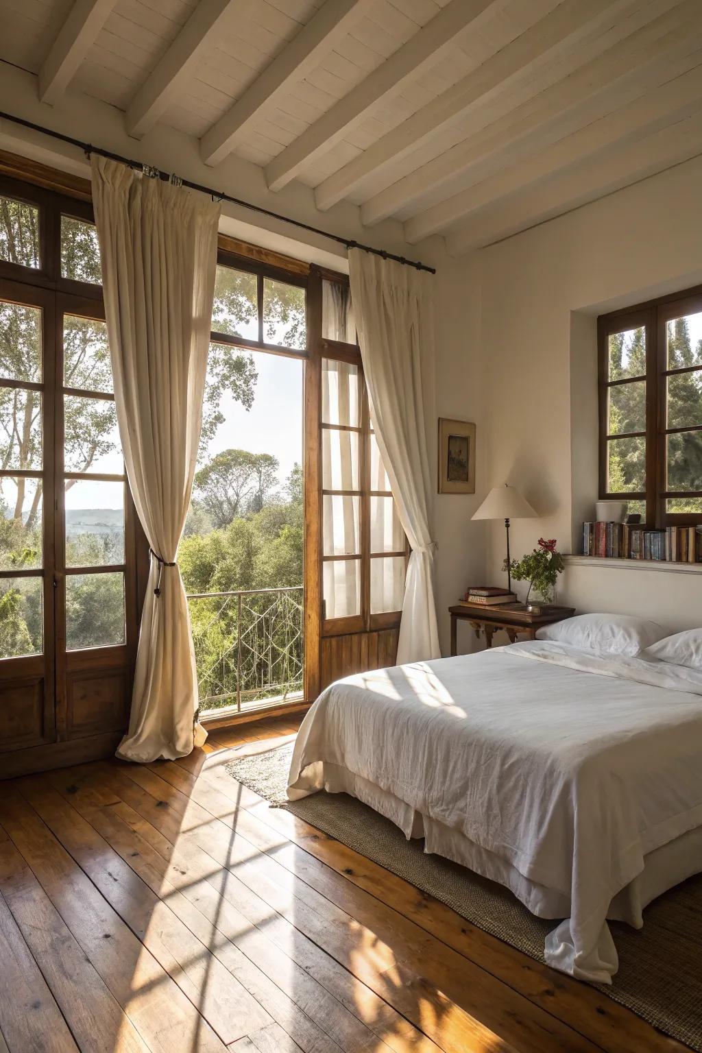 Sunshine enhances the room's vibe.