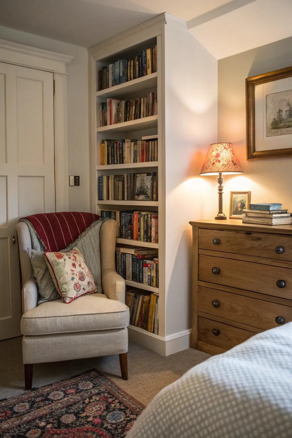 Make a peaceful getaway using a cozy reading spot.
