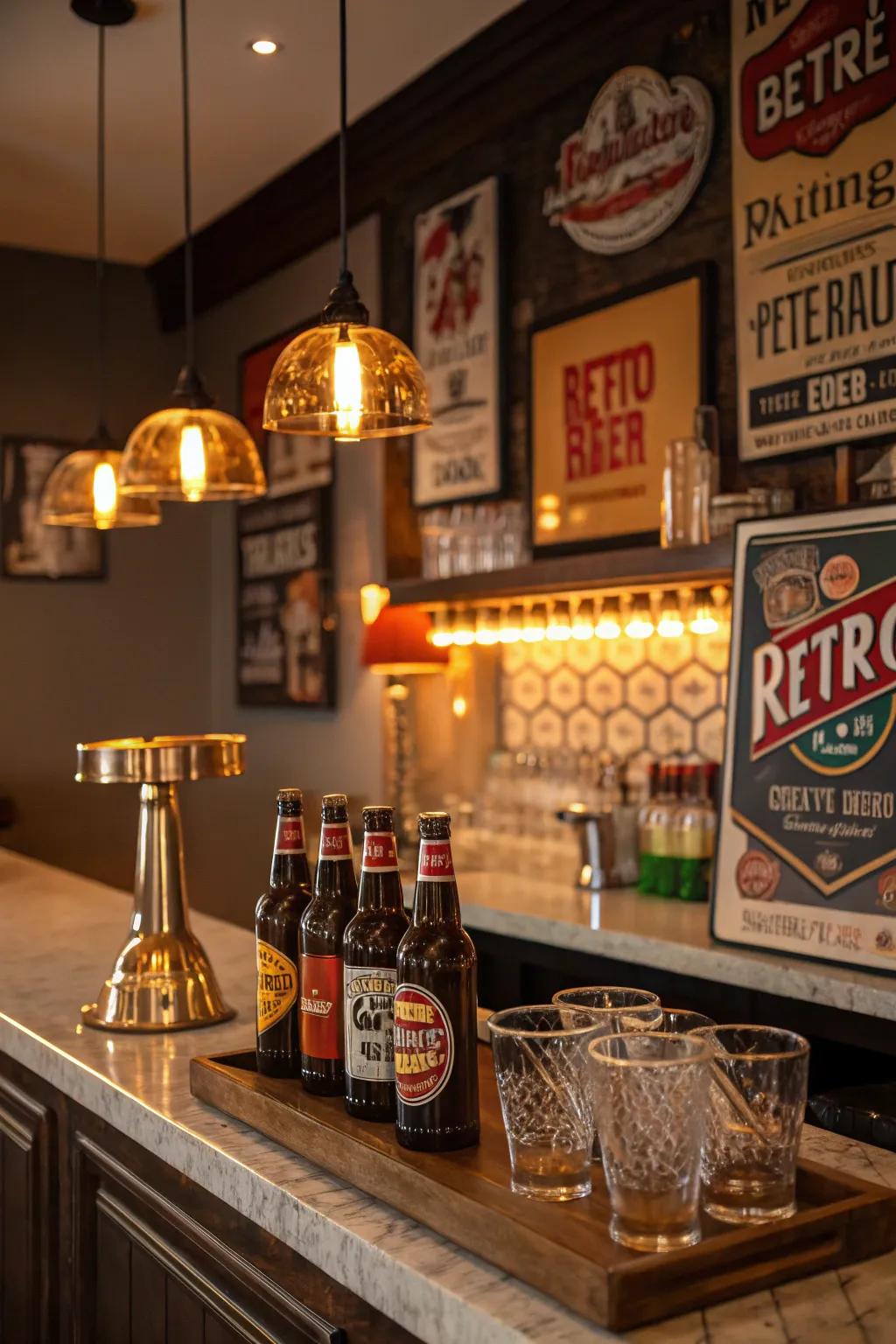 Retro brewing placards usher in a reminiscent hint to your embellishments.