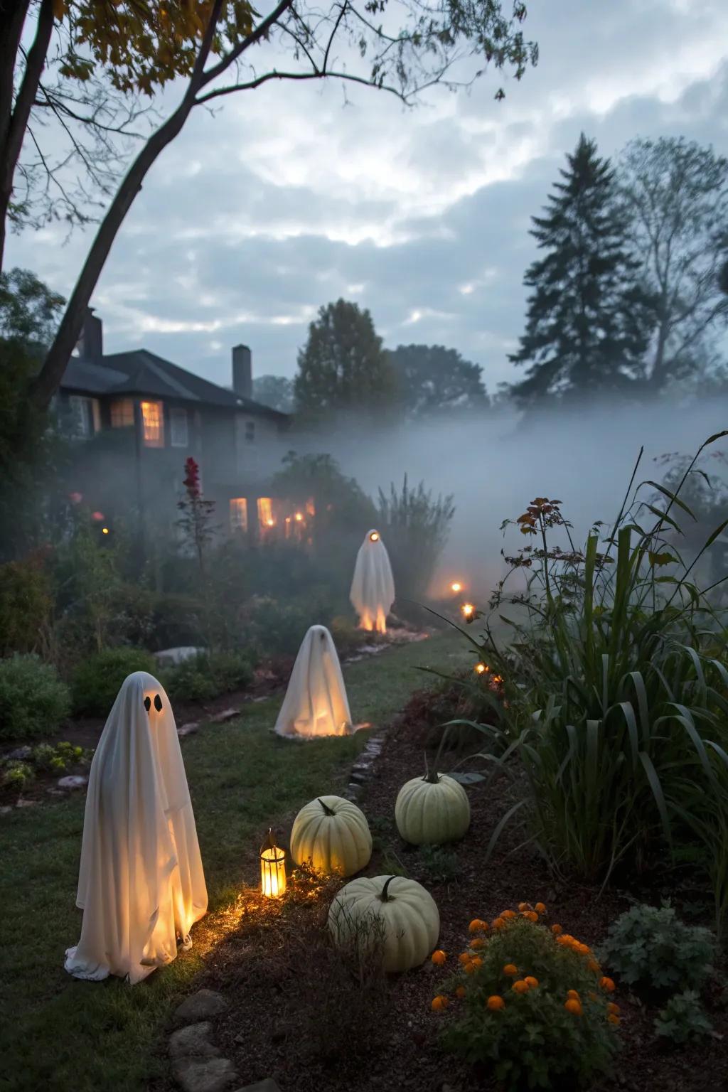 A haunted patch brings an ethereal touch to Halloween festivities.