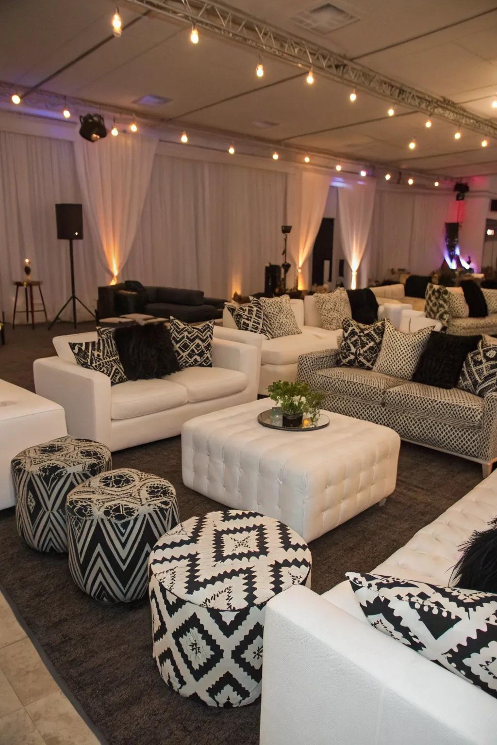 Fabrics enhance comfort and style in your celebration decor.