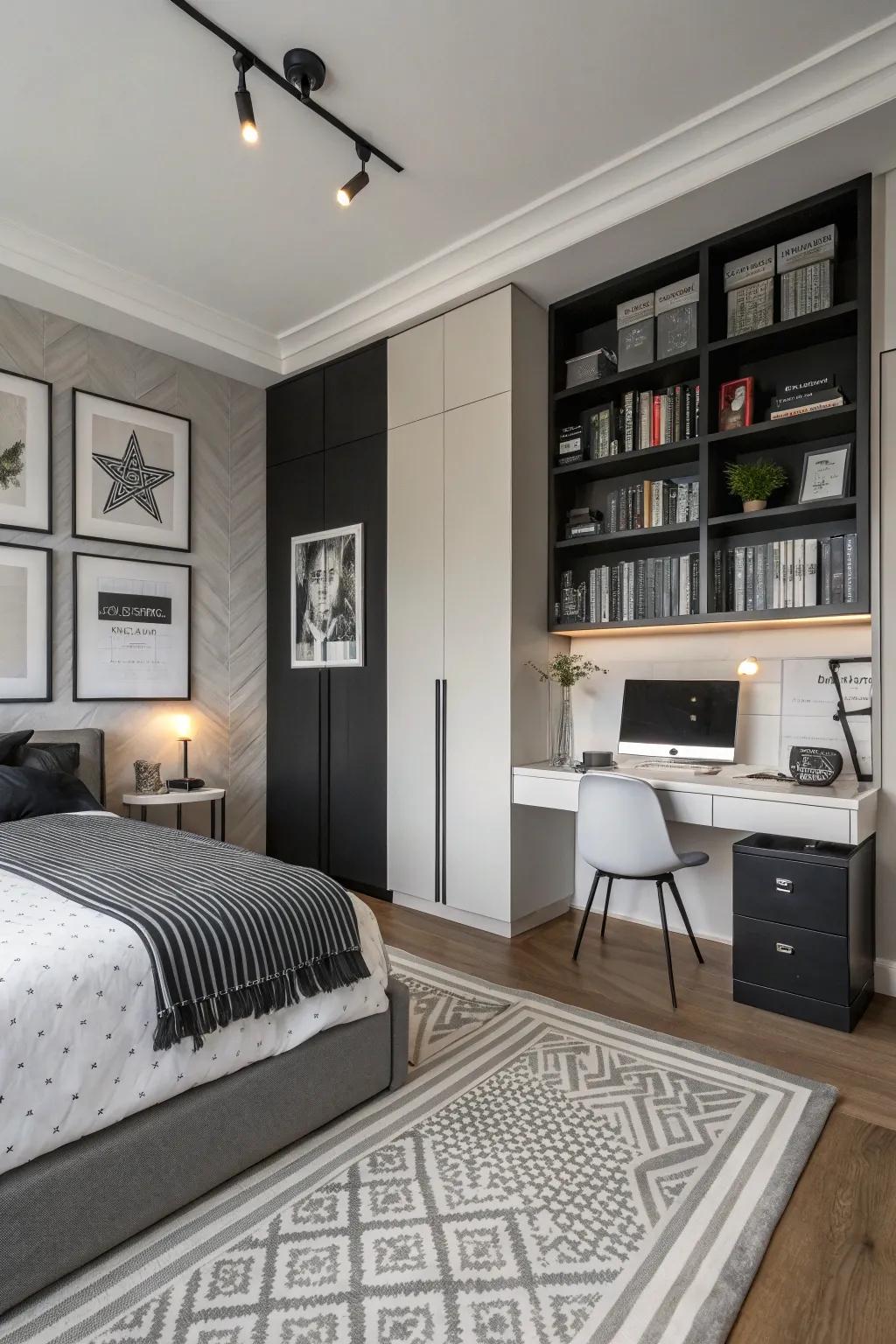 Monochrome palettes infuse depth and sophistication.