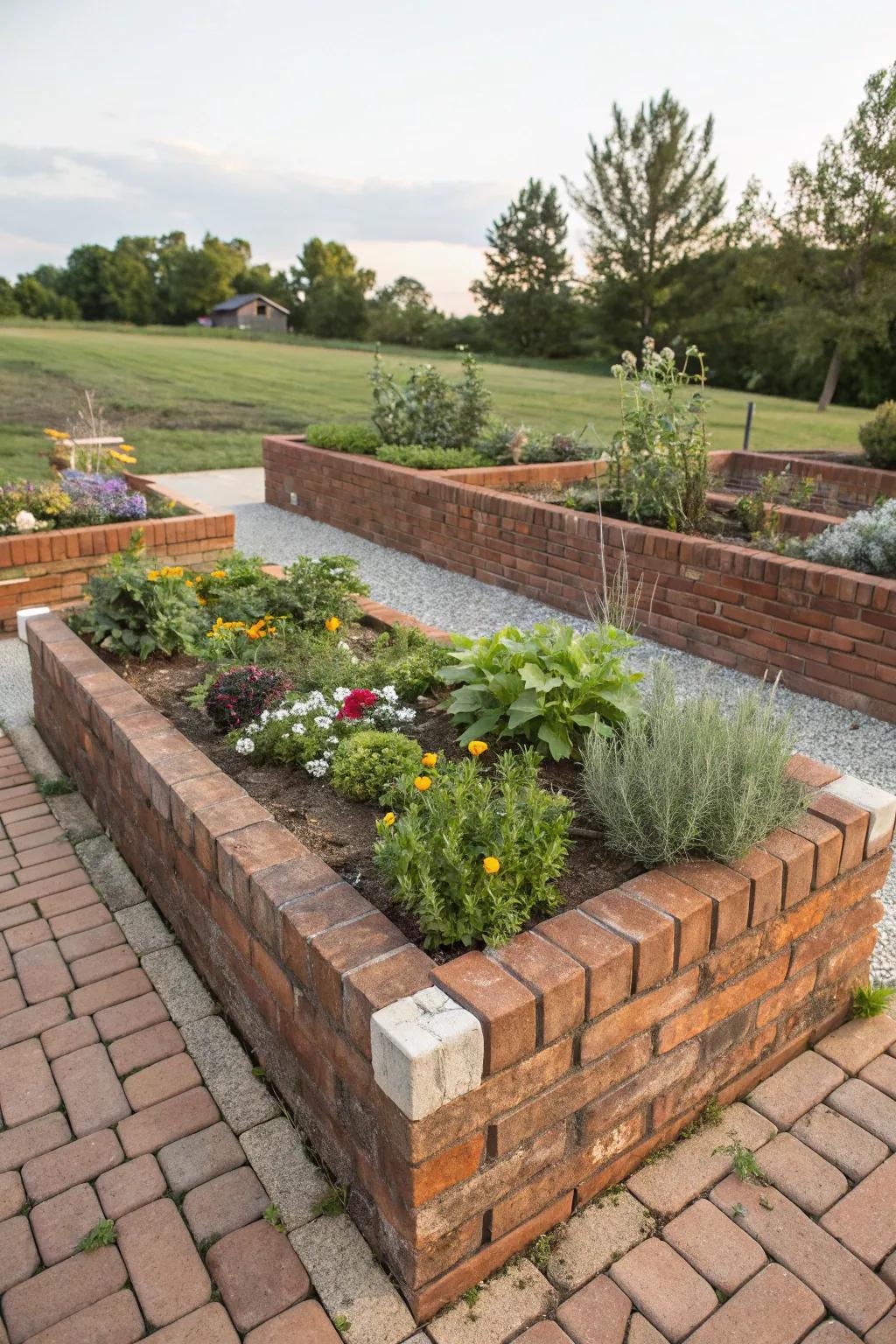 Explore creativity with themed planting sections in your garden bed.