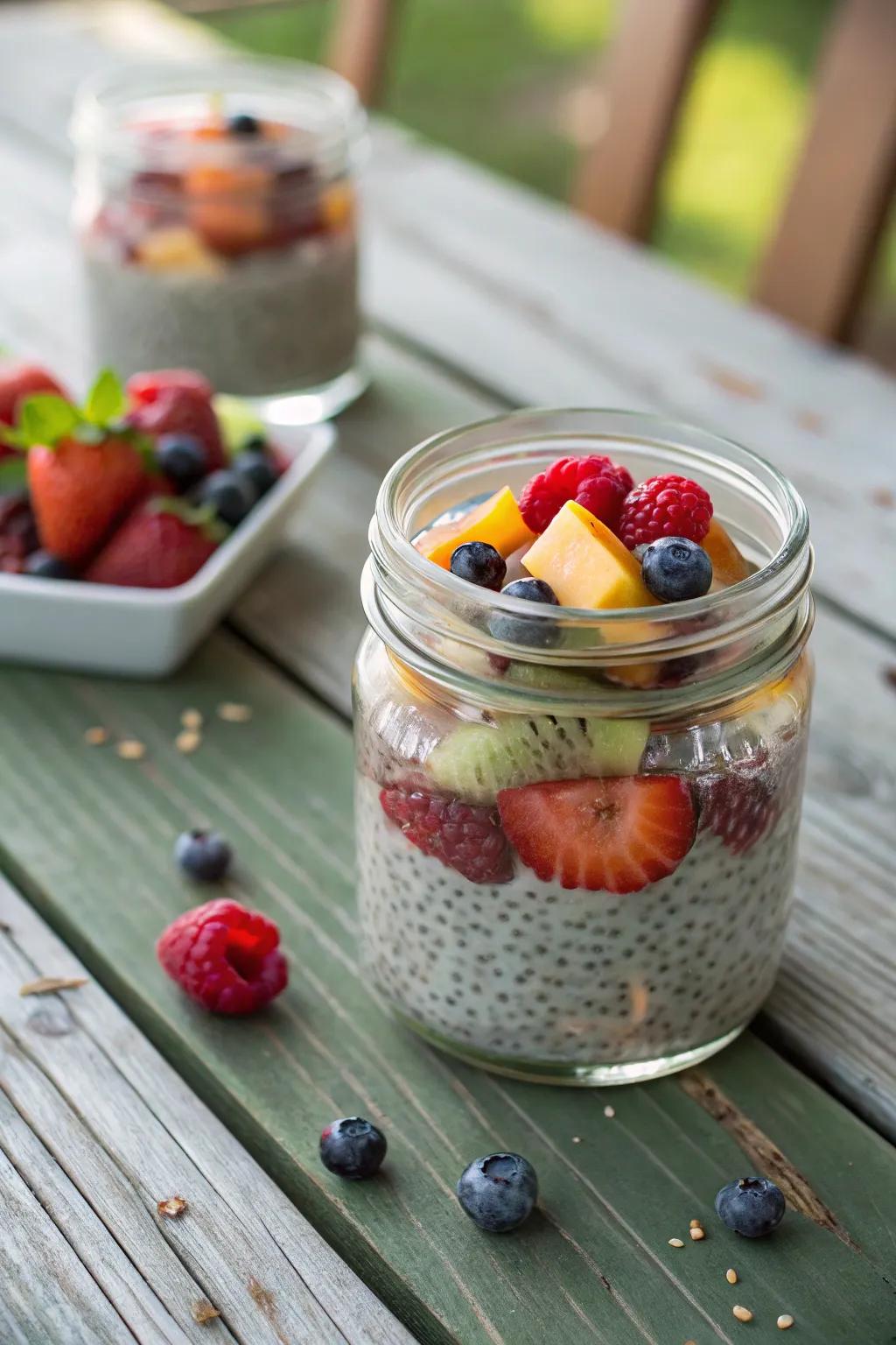 Twilight seed pudding ready to delight the senses.