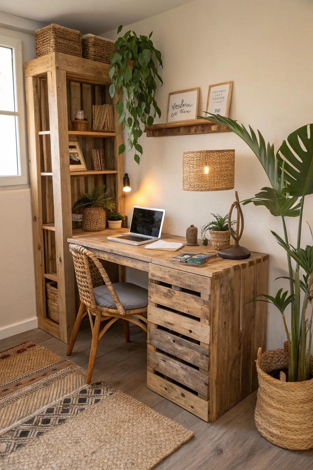 An earth-friendly desk made with lasting materials.