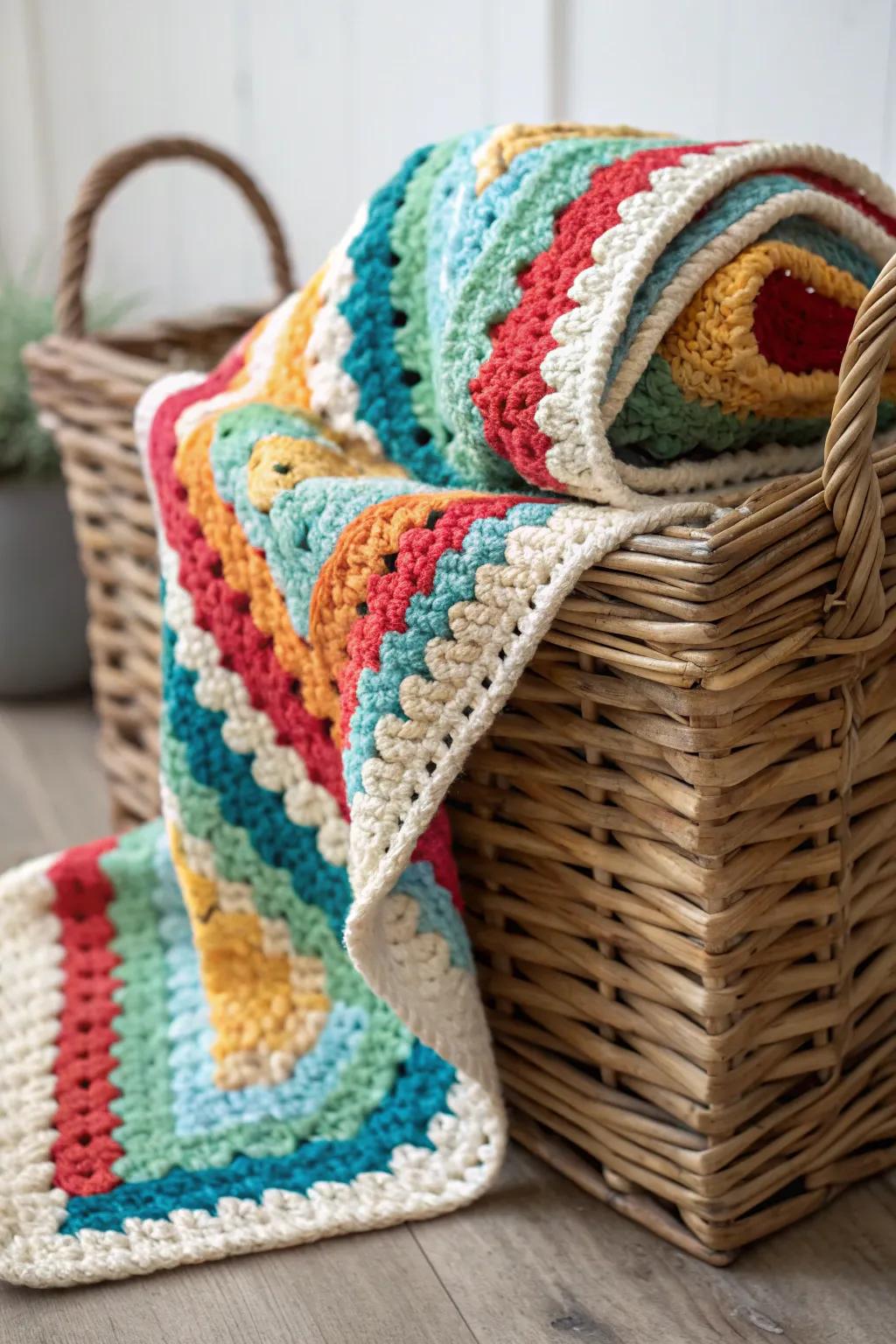 You'll get a rustic, earthy feel from these rope borders.