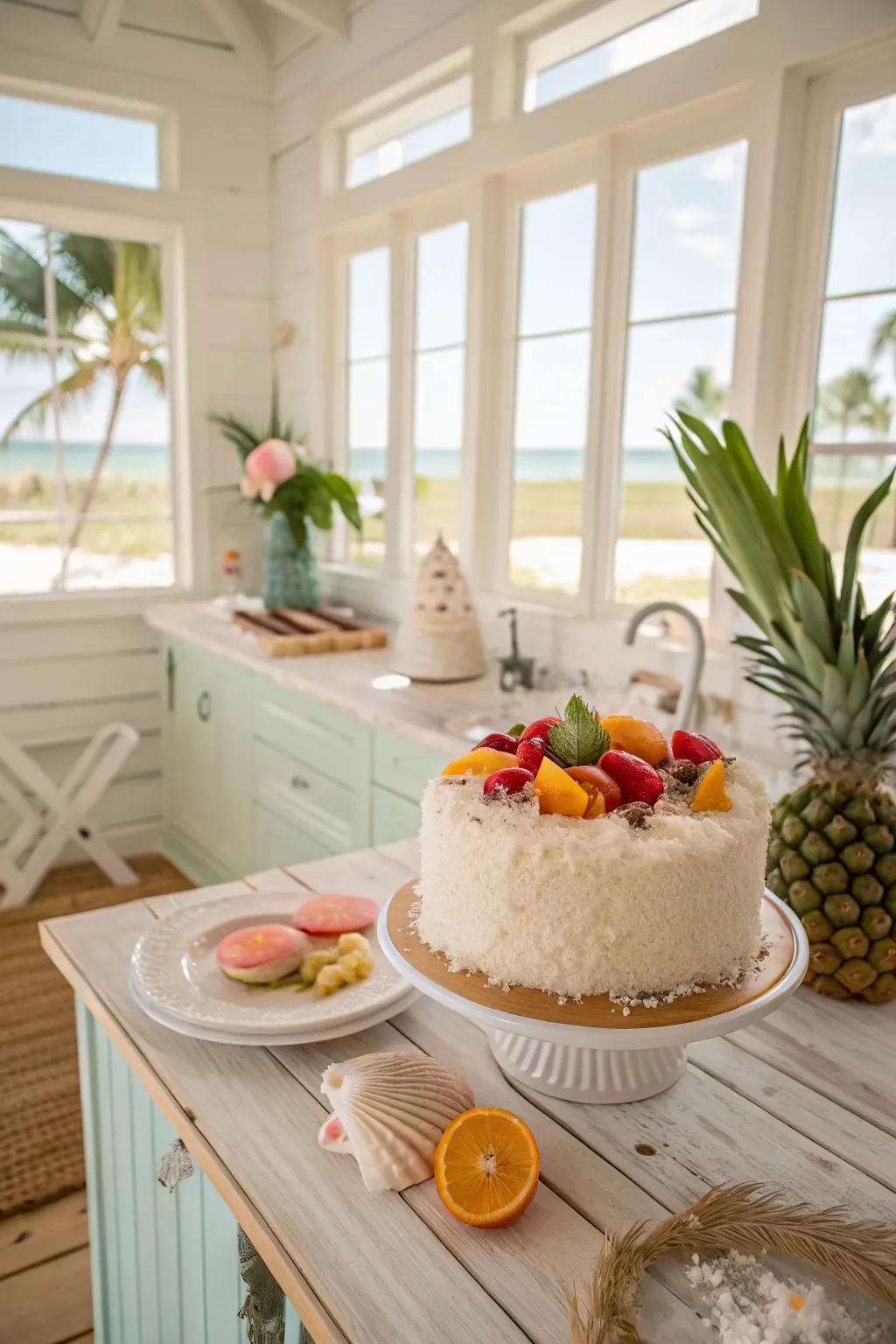 An island escape cake that brings island vibes to your table.