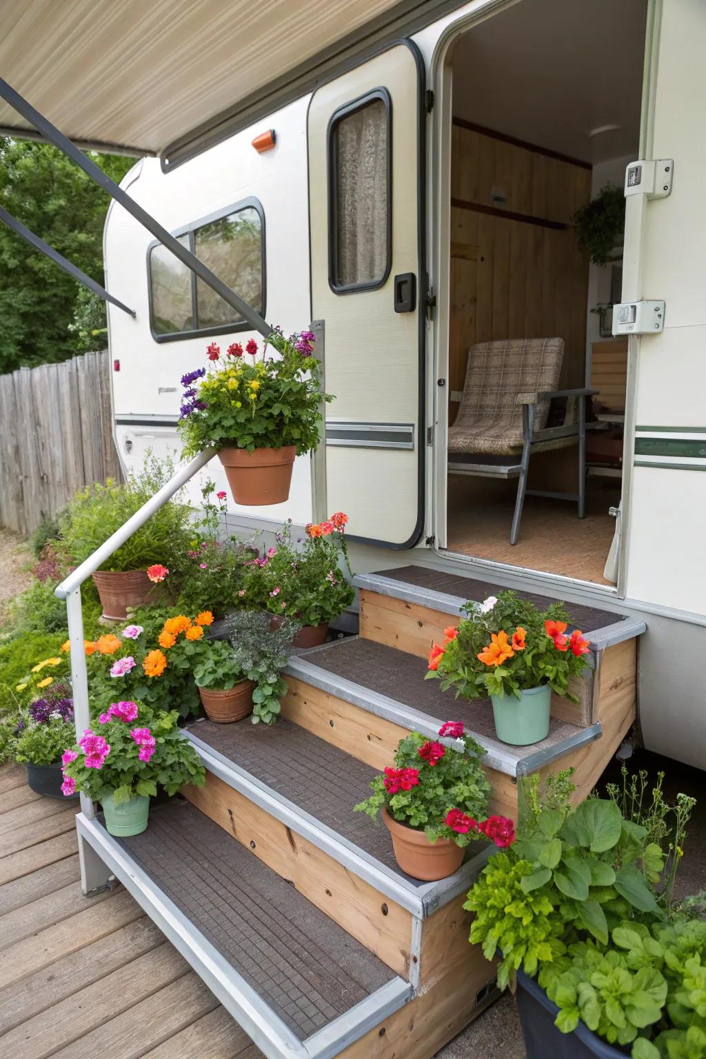 Maximize your space with staircase seating on your deck.