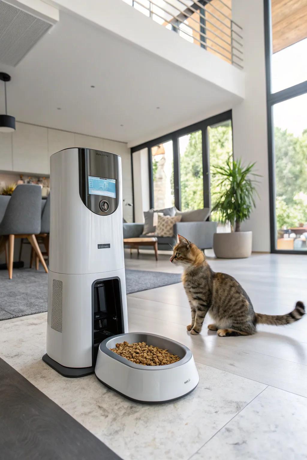 Add tech into your cat's routine with a smart station.