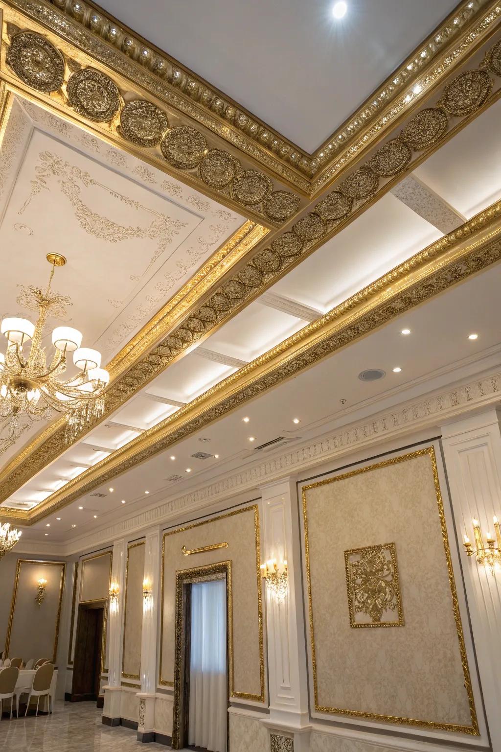 Metallic accents for a touch of glamour.