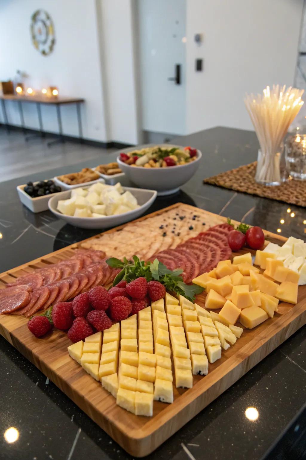 Artistic touch with geometric style.