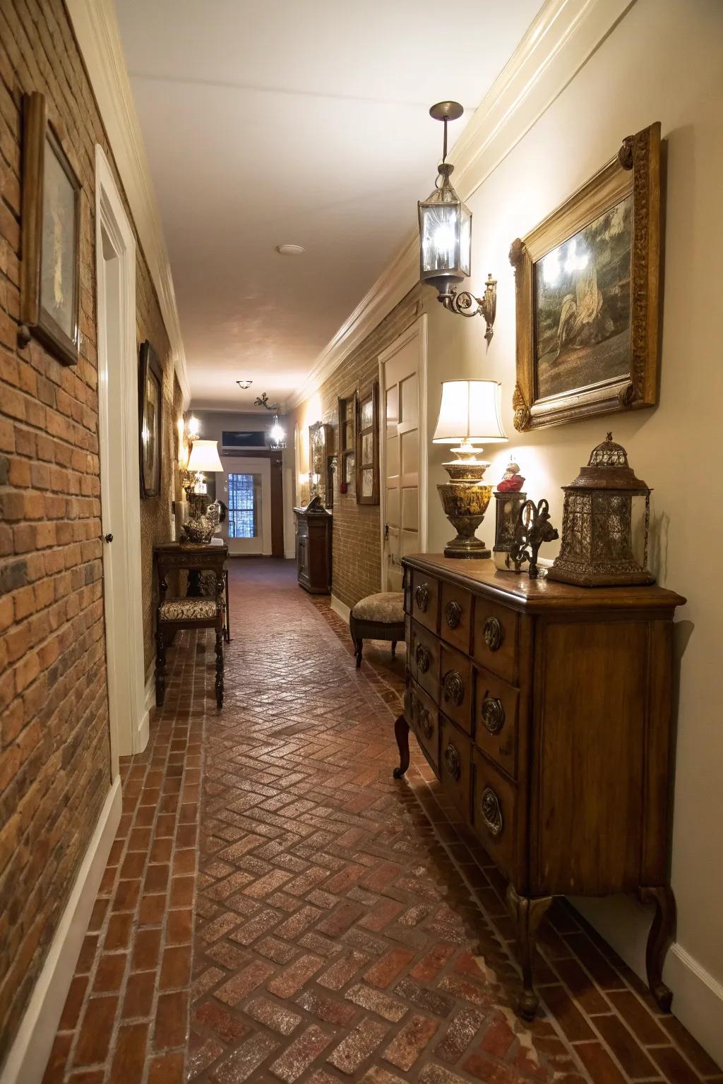Faux brick panels: classic vibes with modern-day ease.